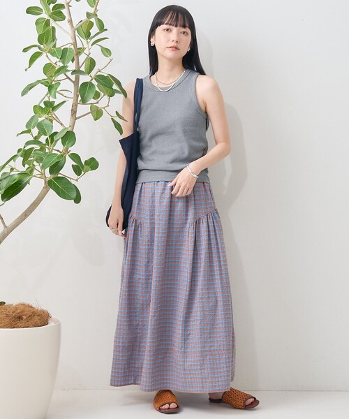 FREAK'S STORE（フリークスストア）の「カラーチェック ボリュームスカート（スカート・レディース・イエロー/ブルー・ﾌﾘ-）」の11枚目の写真