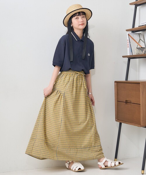 FREAK'S STORE（フリークスストア）の「カラーチェック ボリュームスカート（スカート・レディース・イエロー/ブルー・ﾌﾘ-）」の4枚目の写真