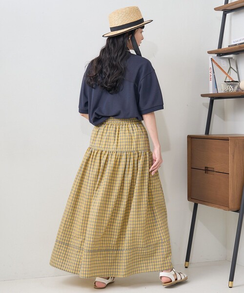 FREAK'S STORE（フリークスストア）の「カラーチェック ボリュームスカート（スカート・レディース・イエロー/ブルー・ﾌﾘ-）」の6枚目の写真