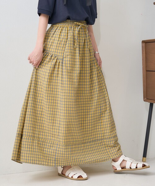 FREAK'S STORE（フリークスストア）の「カラーチェック ボリュームスカート（スカート・レディース・イエロー/ブルー・ﾌﾘ-）」の7枚目の写真