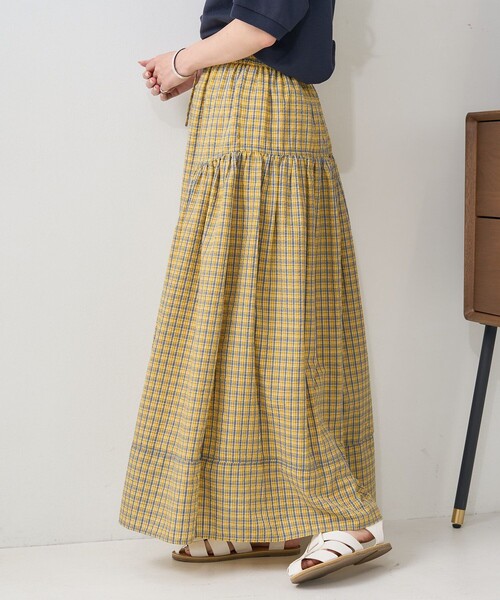 FREAK'S STORE（フリークスストア）の「カラーチェック ボリュームスカート（スカート・レディース・イエロー/ブルー・ﾌﾘ-）」の8枚目の写真