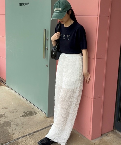 Birthday room(バースデイルーム)の「リボンニットトップス(ニット/セーター・レディース・ネイビー/グレー/アイボリー・FREE)」の20枚目の写真