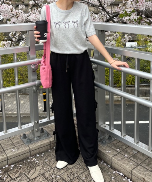 Birthday room(バースデイルーム)の「リボンニットトップス(ニット/セーター・レディース・ネイビー/グレー/アイボリー・FREE)」の13枚目の写真