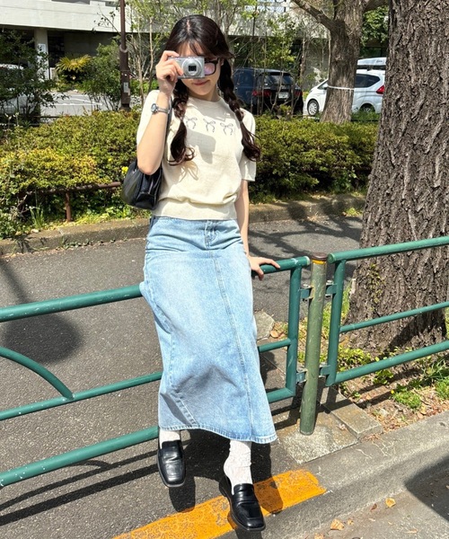 Birthday room(バースデイルーム)の「リボンニットトップス(ニット/セーター・レディース・ネイビー/グレー/アイボリー・FREE)」の7枚目の写真