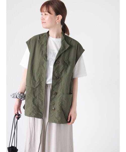 Lugnoncure（ルノンキュール）の「ナイロンミリタリーベスト（ベスト・レディース・オフホワイト/カーキ/ブラック・F）」の4枚目の写真