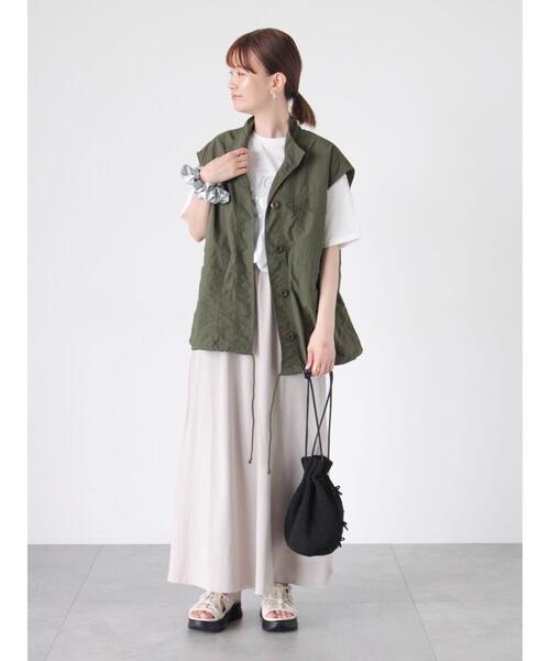 Lugnoncure（ルノンキュール）の「ナイロンミリタリーベスト（ベスト・レディース・オフホワイト/カーキ/ブラック・F）」の6枚目の写真