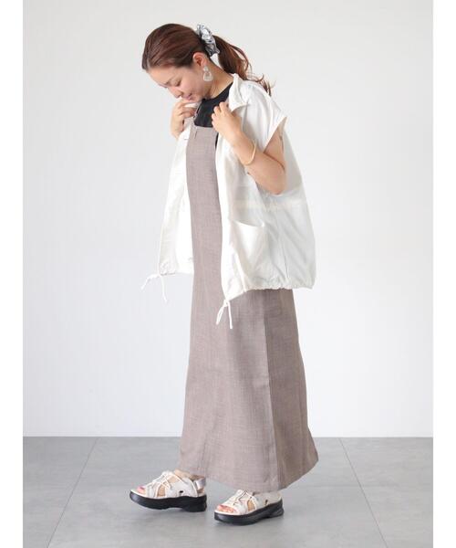 Lugnoncure（ルノンキュール）の「ナイロンミリタリーベスト（ベスト・レディース・オフホワイト/カーキ/ブラック・F）」の9枚目の写真