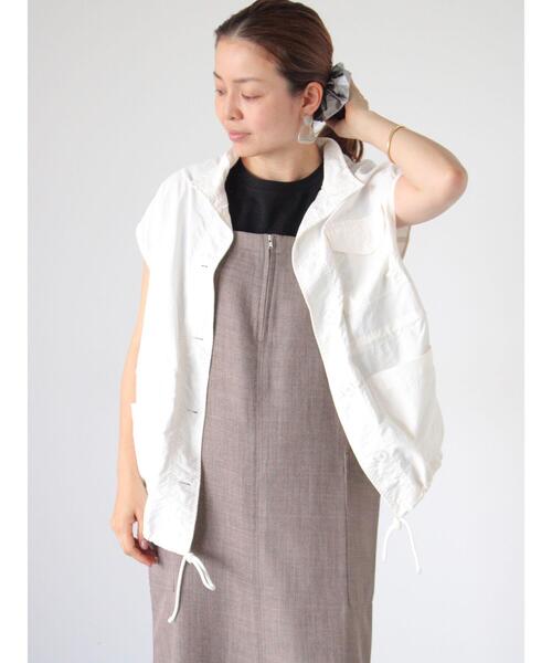 Lugnoncure（ルノンキュール）の「ナイロンミリタリーベスト（ベスト・レディース・オフホワイト/カーキ/ブラック・F）」の10枚目の写真