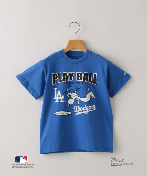 SHIPS（シップス）の「SHIPS KIDS:85～95cm / スヌーピー×MLB TEE（Tシャツ/カットソー・キッズ・ブルー/ホワイト/グリーン/ネイビー・X-SMALL）」の4枚目の写真