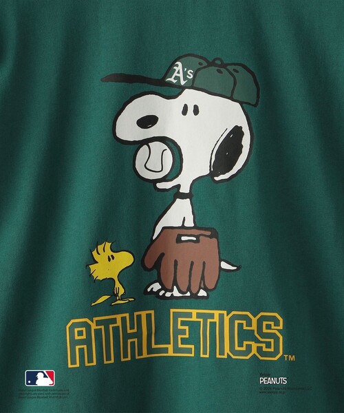 SHIPS（シップス）の「SHIPS KIDS:85～95cm / スヌーピー×MLB TEE（Tシャツ/カットソー・キッズ・ブルー/ホワイト/グリーン/ネイビー・X-SMALL）」の5枚目の写真