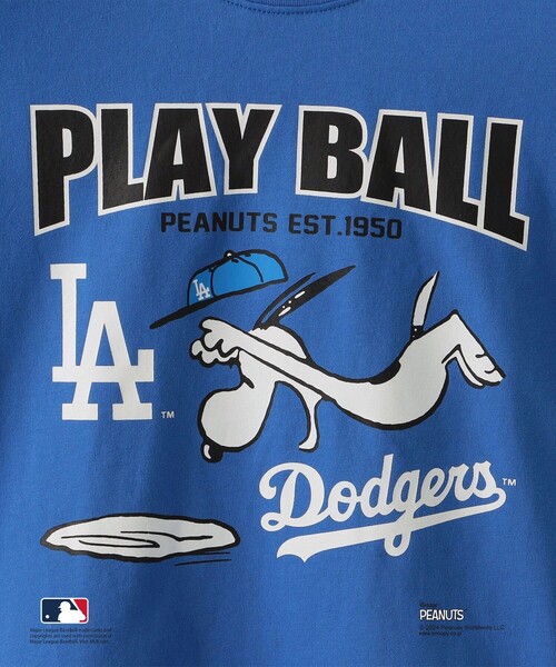 SHIPS（シップス）の「SHIPS KIDS:85～95cm / スヌーピー×MLB TEE（Tシャツ/カットソー・キッズ・ブルー/ホワイト/グリーン/ネイビー・X-SMALL）」の6枚目の写真