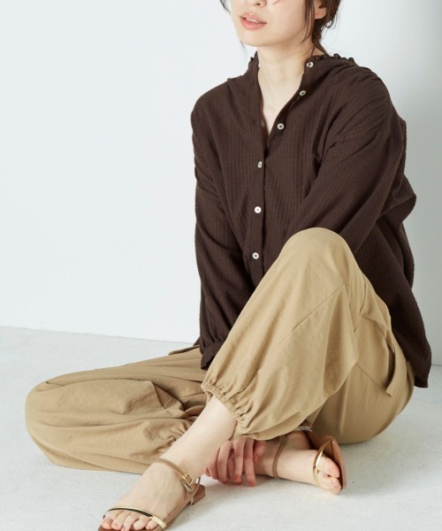 nissen（ニッセン）の「パラシュートカーゴパンツ【吸汗速乾・接触冷感・UVカット】（カーゴパンツ・レディース・ブラック/ライトベージュ/カーキ/ベージュ・S/M/L/LL）」の10枚目の写真