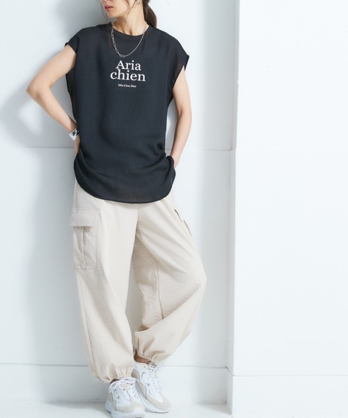 nissen（ニッセン）の「パラシュートカーゴパンツ【吸汗速乾・接触冷感・UVカット】（カーゴパンツ・レディース・ブラック/ライトベージュ/カーキ/ベージュ・S/M/L/LL）」の18枚目の写真