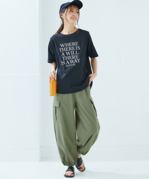 nissen（ニッセン）の「パラシュートカーゴパンツ【吸汗速乾・接触冷感・UVカット】（カーゴパンツ・レディース・ブラック/ライトベージュ/カーキ/ベージュ・S/M/L/LL）」の19枚目の写真