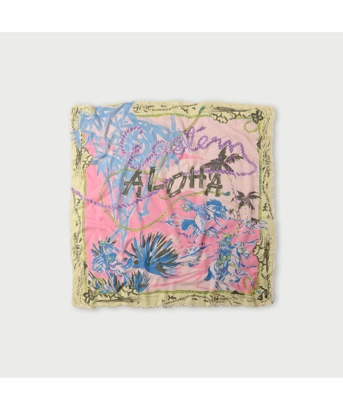 45R（フォーティファイブアール）の「ガーゼのパニオロ風呂敷（ストール/ショール・レディース・ピンク系その他/ベージュ系その他/グリーン系その他/オレンジ系その他・FREE）」の3枚目の写真