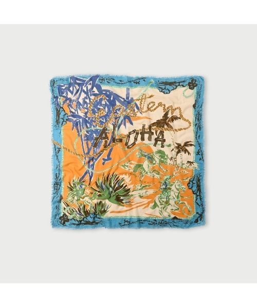 45R（フォーティファイブアール）の「ガーゼのパニオロ風呂敷（ストール/ショール・レディース・ピンク系その他/ベージュ系その他/グリーン系その他/オレンジ系その他・FREE）」の4枚目の写真