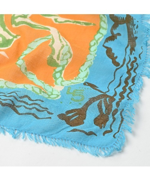 45R（フォーティファイブアール）の「ガーゼのパニオロ風呂敷（ストール/ショール・レディース・ピンク系その他/ベージュ系その他/グリーン系その他/オレンジ系その他・FREE）」の6枚目の写真