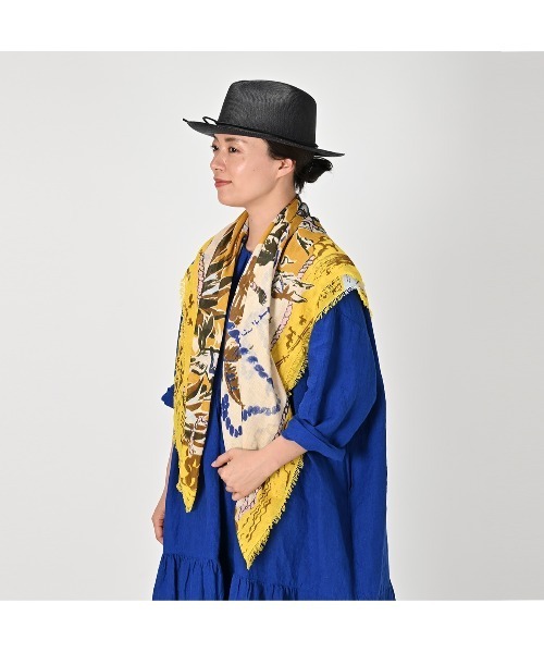 45R（フォーティファイブアール）の「ガーゼのパニオロ風呂敷（ストール/ショール・レディース・ピンク系その他/ベージュ系その他/グリーン系その他/オレンジ系その他・FREE）」の9枚目の写真