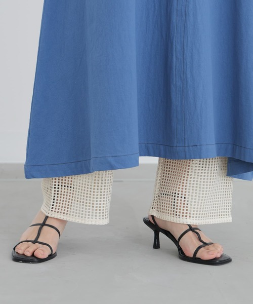 n'OrLABEL(ノアールレーベル)の「『メッシュぺチパンツ』(その他パンツ・レディース・ブラック/アイボリー・1/2)」の2枚目の写真