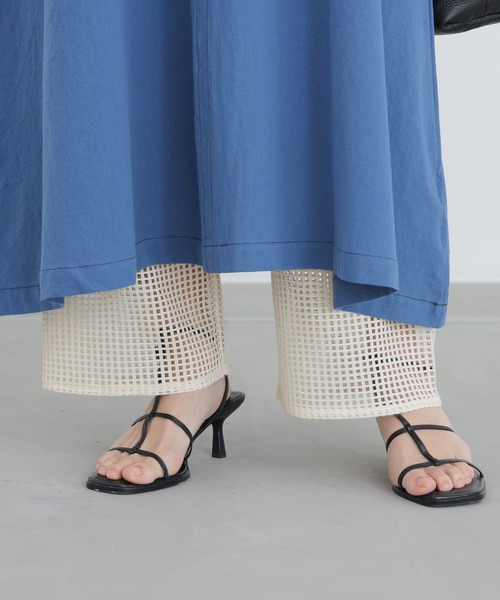 n'OrLABEL(ノアールレーベル)の「『メッシュぺチパンツ』(その他パンツ・レディース・ブラック/アイボリー・1/2)」の3枚目の写真