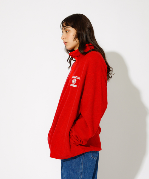 AMERICANA（アメリカーナ）の「【AMERICANA×ORIGINAL Charcoal／アメリカーナ×オリジナル チャコール】Leopards Snap プルオーバースウェット/ユニセックス（スウェット・メンズ・ネイビー/レッド・L/M）」の6枚目の写真