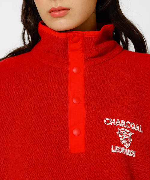 AMERICANA（アメリカーナ）の「【AMERICANA×ORIGINAL Charcoal／アメリカーナ×オリジナル チャコール】Leopards Snap プルオーバースウェット/ユニセックス（スウェット・メンズ・ネイビー/レッド・L/M）」の9枚目の写真