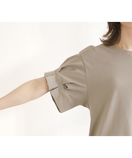 reca(レカ)の「綿100%!大人可愛い優秀アイテム タックスリーブTシャツ(シャツ/ブラウス・レディース・グレイッシュベージュ/イエロー/ブラック/オフホワイト・M)」の11枚目の写真