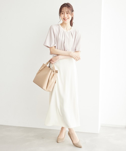 ROPE' PICNIC（ロペピクニック）の「ボウタイハーフスリーブブラウス（シャツ/ブラウス・レディース・ホワイト系その他/ホワイト/ベージュ/ピンク/サックスブルー・36/38）」の22枚目の写真