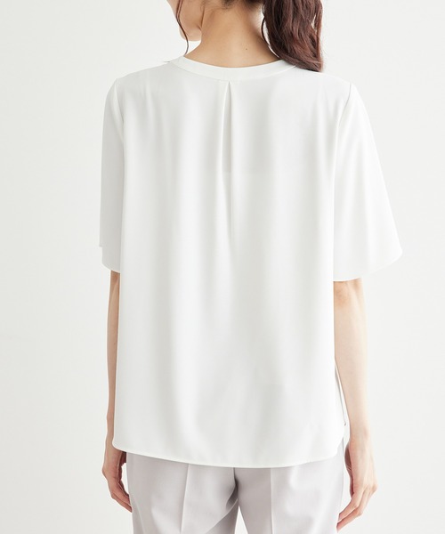 ROPE' PICNIC（ロペピクニック）の「ボウタイハーフスリーブブラウス（シャツ/ブラウス・レディース・ホワイト系その他/ホワイト/ベージュ/ピンク/サックスブルー・36/38）」の17枚目の写真