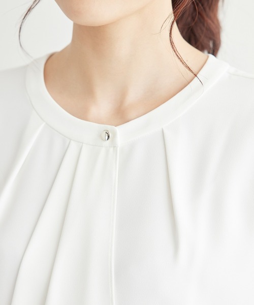 ROPE' PICNIC（ロペピクニック）の「ボウタイハーフスリーブブラウス（シャツ/ブラウス・レディース・ホワイト系その他/ホワイト/ベージュ/ピンク/サックスブルー・36/38）」の15枚目の写真