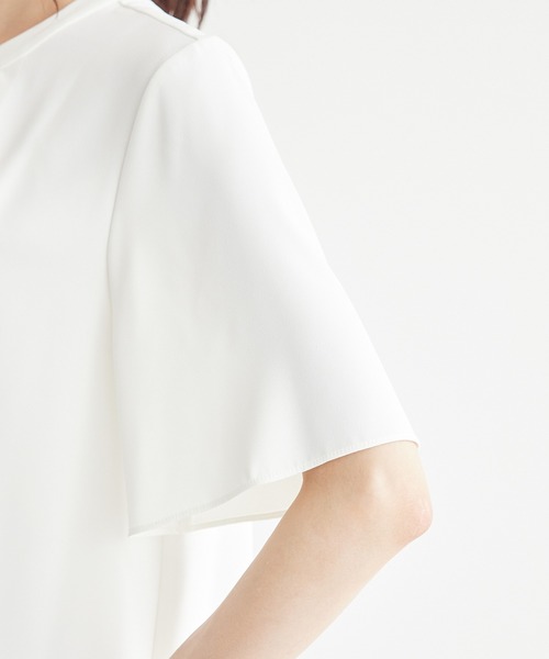 ROPE' PICNIC（ロペピクニック）の「ボウタイハーフスリーブブラウス（シャツ/ブラウス・レディース・ホワイト系その他/ホワイト/ベージュ/ピンク/サックスブルー・36/38）」の13枚目の写真