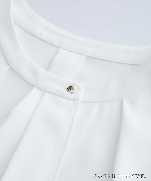 ROPE' PICNIC（ロペピクニック）の「ボウタイハーフスリーブブラウス（シャツ/ブラウス・レディース・ホワイト系その他/ホワイト/ベージュ/ピンク/サックスブルー・36/38）」の11枚目の写真