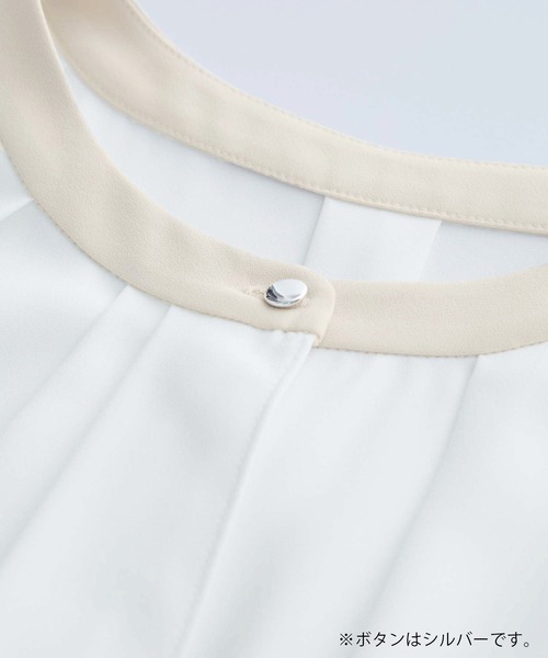 ROPE' PICNIC（ロペピクニック）の「ボウタイハーフスリーブブラウス（シャツ/ブラウス・レディース・ホワイト系その他/ホワイト/ベージュ/ピンク/サックスブルー・36/38）」の10枚目の写真