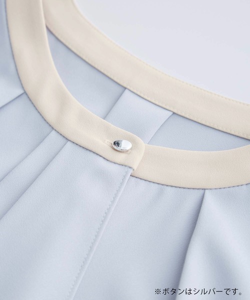 ROPE' PICNIC（ロペピクニック）の「ボウタイハーフスリーブブラウス（シャツ/ブラウス・レディース・ホワイト系その他/ホワイト/ベージュ/ピンク/サックスブルー・36/38）」の8枚目の写真