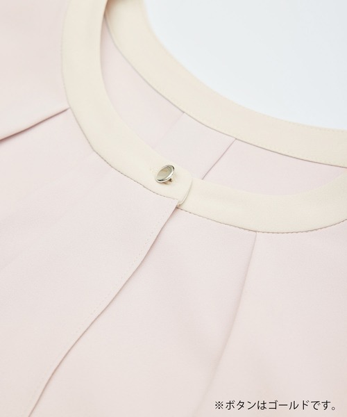 ROPE' PICNIC（ロペピクニック）の「ボウタイハーフスリーブブラウス（シャツ/ブラウス・レディース・ホワイト系その他/ホワイト/ベージュ/ピンク/サックスブルー・36/38）」の6枚目の写真