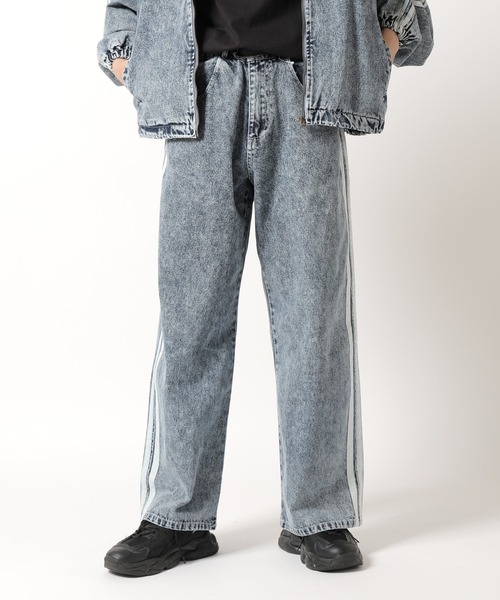 Theater code(シアターコード)の「side line denim pants / サイドライン デニムパンツ(デニムパンツ・メンズ・ブラック/ブルー・L/M)」の2枚目の写真