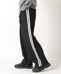 side line denim pants / サイドライン デニムパンツ