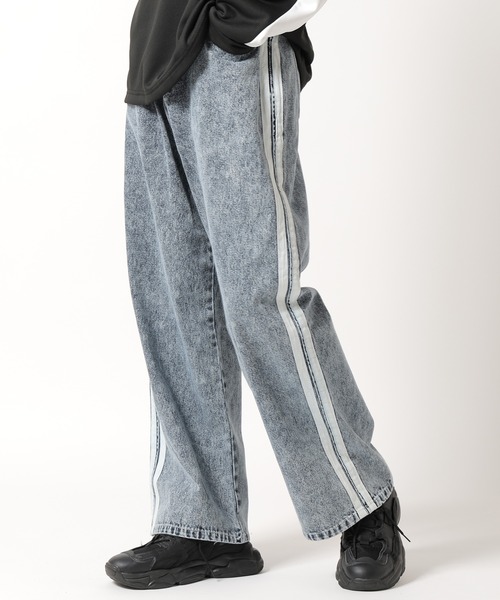 Theater code(シアターコード)の「side line denim pants / サイドライン デニムパンツ(デニムパンツ・メンズ・ブラック/ブルー・L/M)」の5枚目の写真