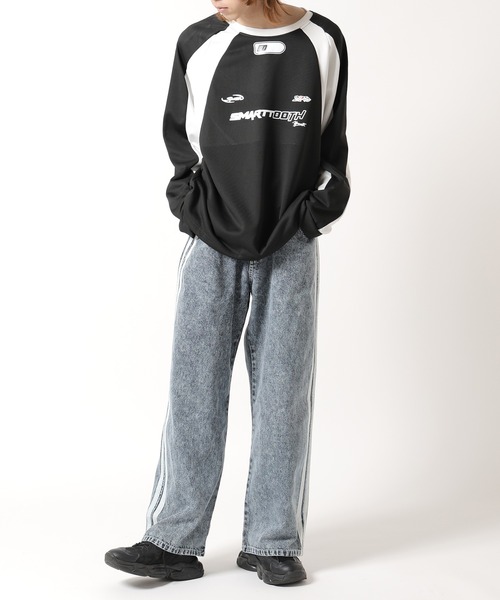 Theater code(シアターコード)の「side line denim pants / サイドライン デニムパンツ(デニムパンツ・メンズ・ブラック/ブルー・L/M)」の7枚目の写真