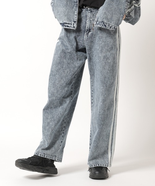 Theater code(シアターコード)の「side line denim pants / サイドライン デニムパンツ(デニムパンツ・メンズ・ブラック/ブルー・L/M)」の8枚目の写真