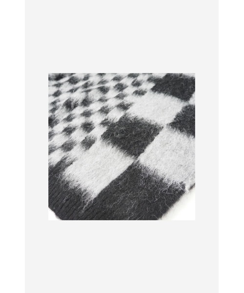 LOVE POMME POMME(ラブポムポム)の「Block Check Pattern Knit(ニット/セーター・レディース・グレー/ブラック・FREE)」の6枚目の写真