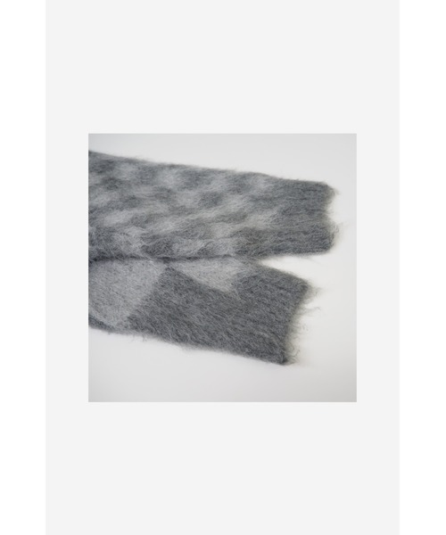 LOVE POMME POMME(ラブポムポム)の「Block Check Pattern Knit(ニット/セーター・レディース・グレー/ブラック・FREE)」の11枚目の写真