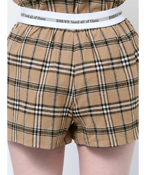 GYDA（ジェイダ）の「【SETUP着用可】BM＆WB JQ CHECKショートパンツ（その他パンツ・レディース・ベージュ/グレー・FREE）」の7枚目の写真