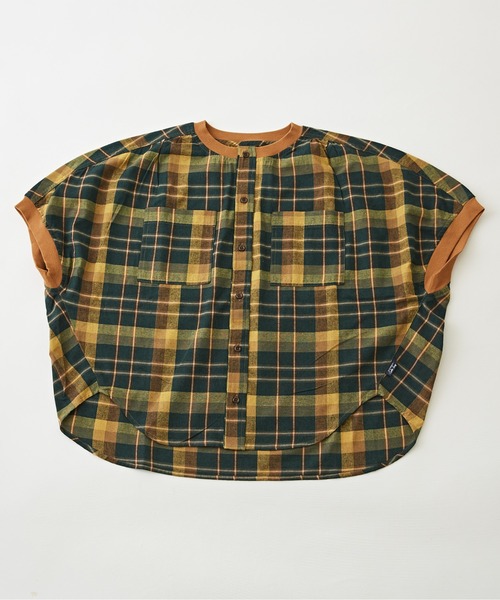 CUBE SUGAR（キューブシュガー）の「チェックリブ付バルーンシャツ（シャツ/ブラウス・レディース・グリーン/レッド/ブラック/マルチ・M）」の19枚目の写真