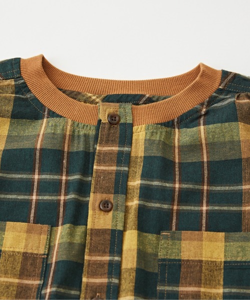 CUBE SUGAR（キューブシュガー）の「チェックリブ付バルーンシャツ（シャツ/ブラウス・レディース・グリーン/レッド/ブラック/マルチ・M）」の20枚目の写真