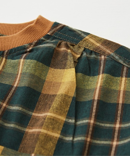 CUBE SUGAR（キューブシュガー）の「チェックリブ付バルーンシャツ（シャツ/ブラウス・レディース・グリーン/レッド/ブラック/マルチ・M）」の21枚目の写真