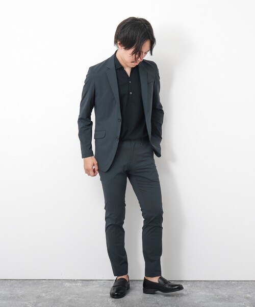 NOLLEY’S(ノーリーズ)の「《セットアップ/ビジカジ対応》MINOTECH撥水イージーケア ジャケット(テーラードジャケット・メンズ・グレー/ネイビー/ブラック・S/M/L/XL)」の12枚目の写真