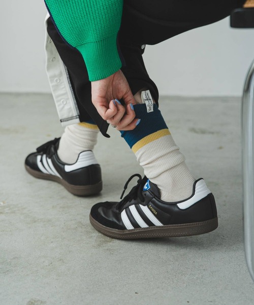 bohmal（ボマール）の「ネームタグリブ配色ソックス（ソックス/靴下・レディース・ブラック/ブルー/アイボリー・MEDIUM）」の10枚目の写真