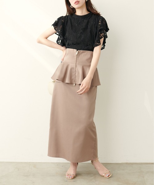 natural couture（ナチュラルクチュール）の「ラッフルレースパイピングブラウス（シャツ/ブラウス・レディース・アイボリー/ミント/ブルー/ブラック・FREE）」の16枚目の写真