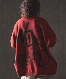 mn2979- Logo jacquard oversized sweater ニット